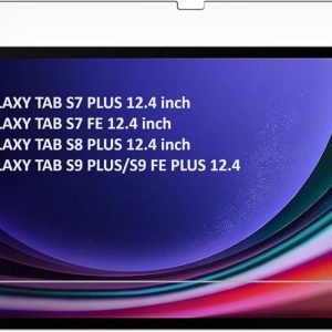 Premium Tempered Glass Screen Protector for Samsung Galaxy Tab S9 FE/S9 Plus/S8 Plus/S7 Plus/S7 FE 12.4 Inch SM-X800/X806/T970/T975/T976/T735 [2-Pack]